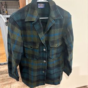 Vtg 60s Pendleton Plaid Wool Jacket